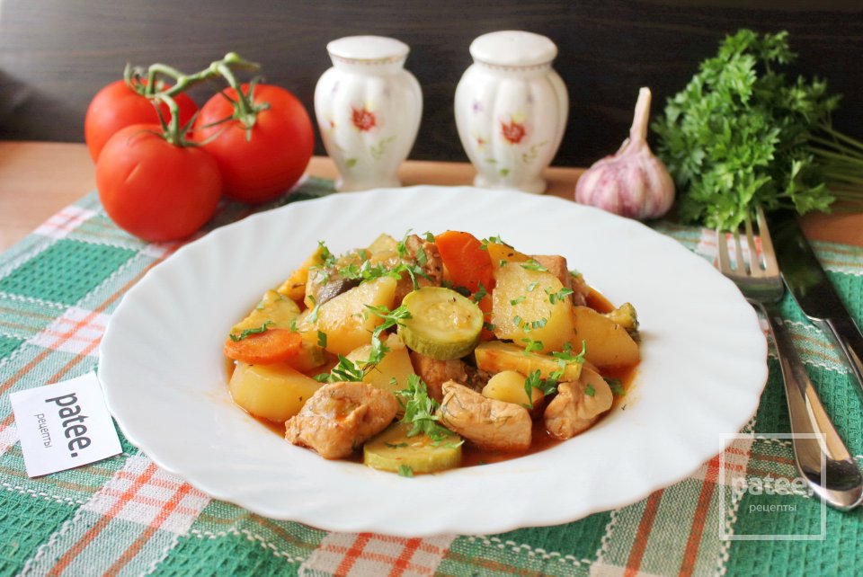 Свинина с баклажаном и кабачком - Шаг 15