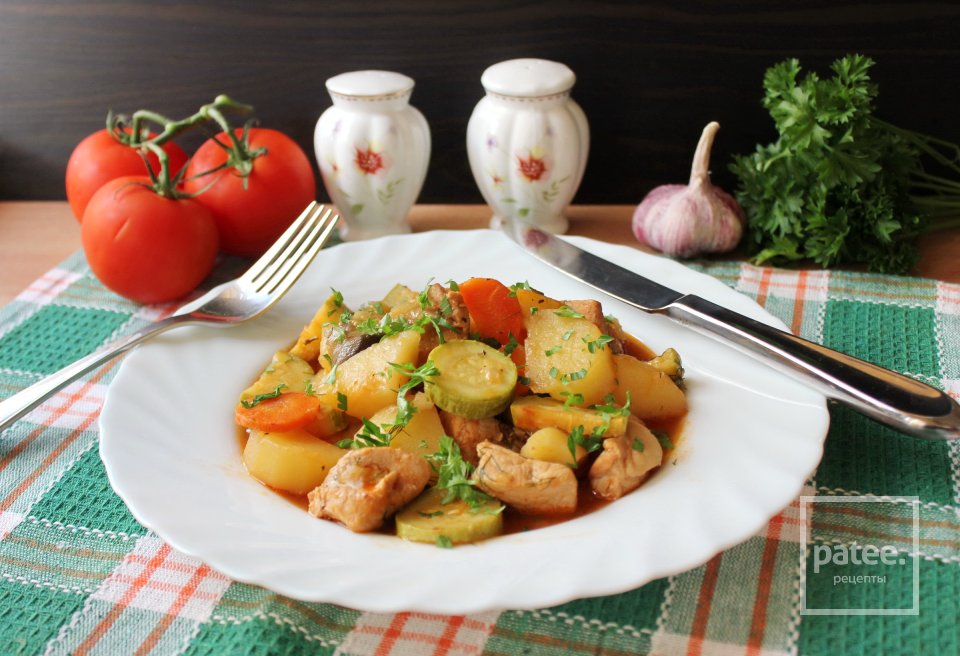 Свинина с баклажаном и кабачком - Шаг 16