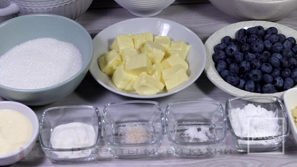 Творожные кексы с черникой и миндалём - Шаг 1