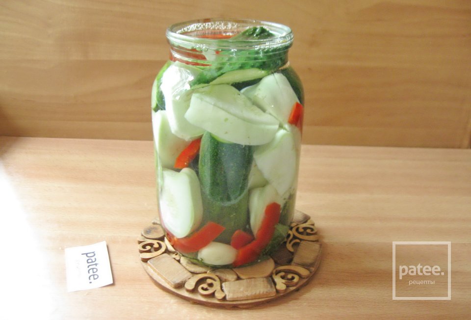 Маринованные огурцы с патиссонами - Шаг 9