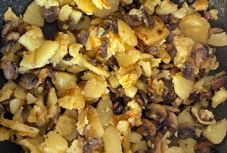 Жаренная картошка 🥔 с грибами