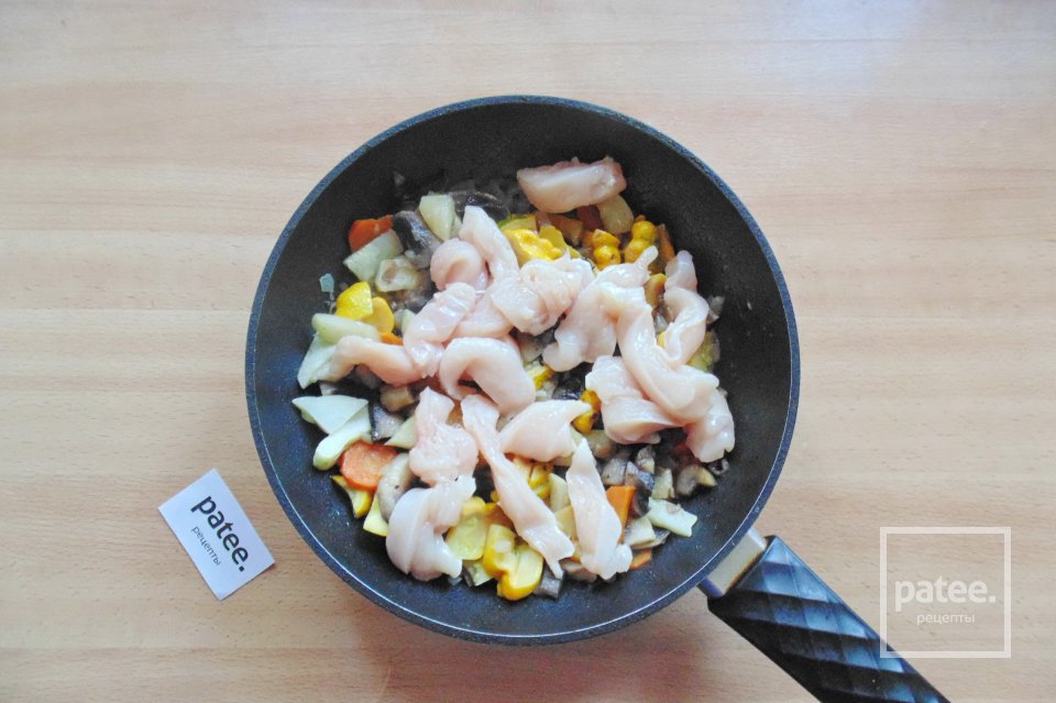 Курица с гречневой лапшой и овощами - Шаг 6