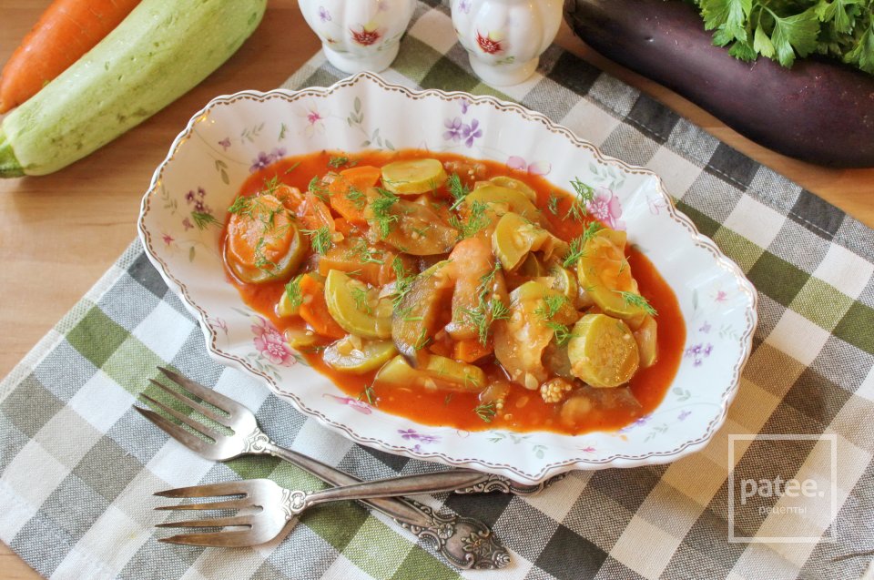 Соте из кабачка и баклажана - Шаг 13