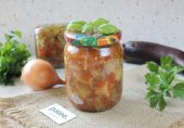 Баклажаны с луком на зиму без стерилизации