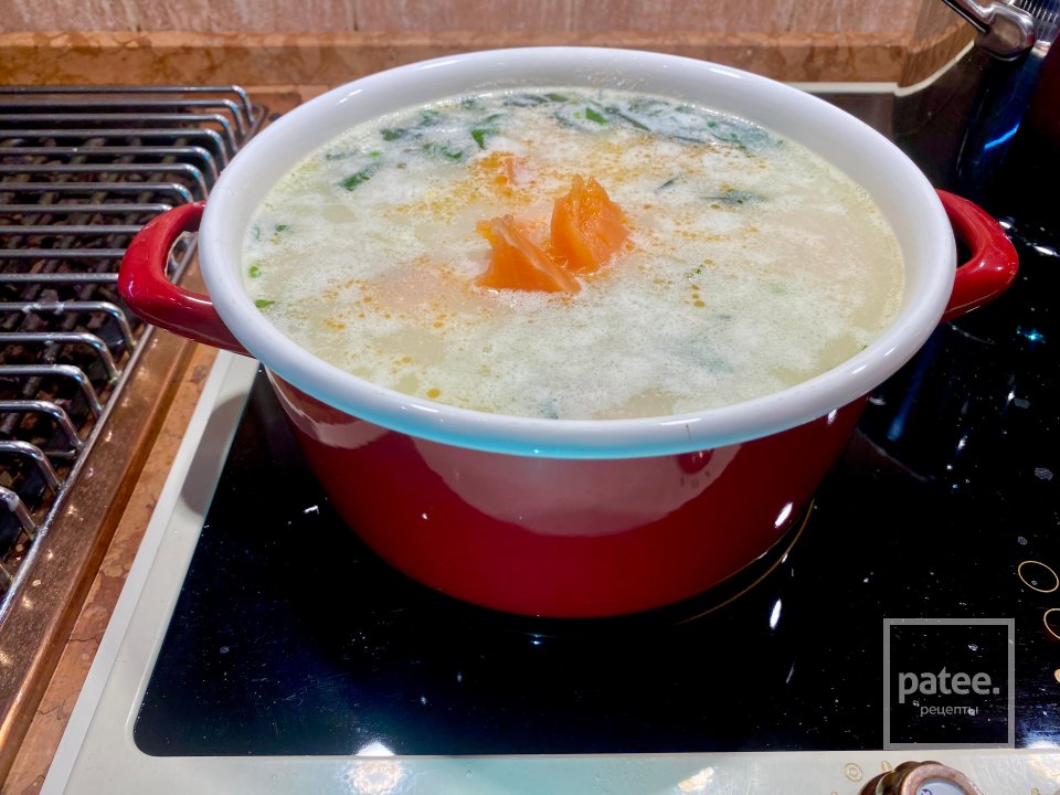 Чаудер из копченой чавычи с картофелем - Шаг 13