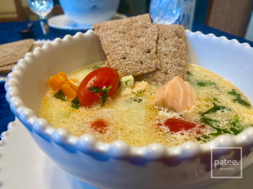 Чаудер из копченой чавычи с картофелем - Шаг 15