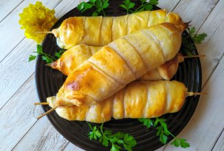 Бесподобные хачапури по-новому на шпажках (на огне или в духовке)