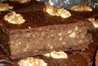 Шоколадная запеканка из пшена с яблоками