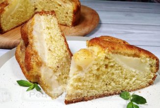 Миндальный пирог с грушами