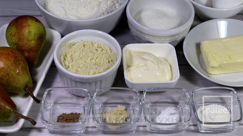 Миндальный пирог с грушами - Шаг 1