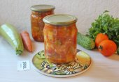 Салат из кабачков с огурцами на зиму