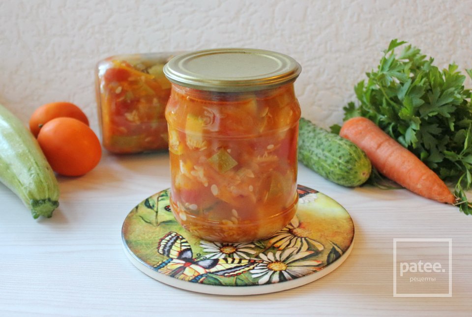 Салат из кабачков с огурцами на зиму - Шаг 12