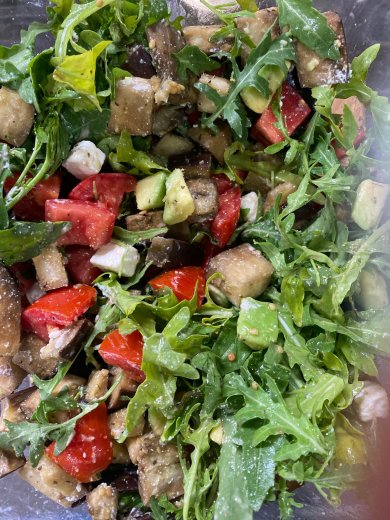 Тёплый салат с баклажанами - Шаг 1