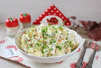 Салат с ветчиной и картофелем