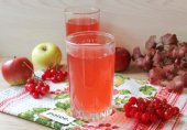 Компот из калины с яблоками