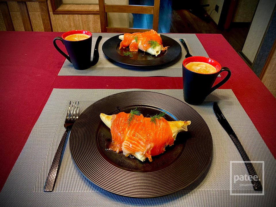 Омлет с рикоттой в лаваше с цитрусовой чавычей в гречишном меду - Шаг 5