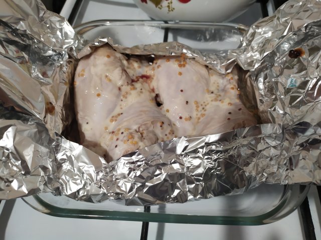 Запечённые куриные голени с французской горчицей