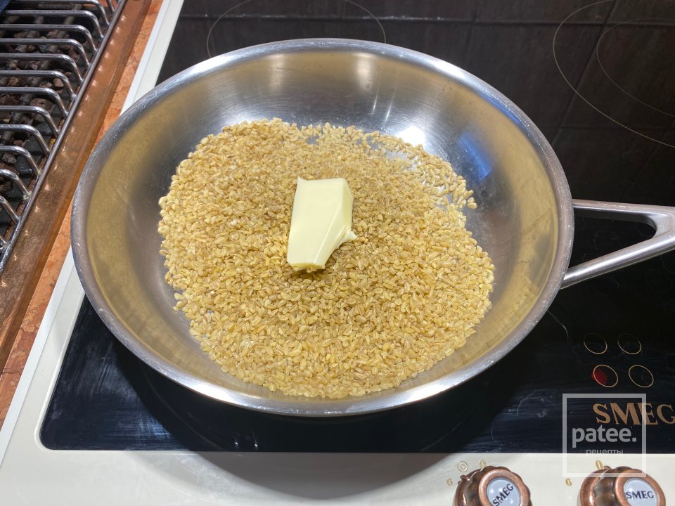 Картофельный суп с булгуром, шампиньонами и свиными языками - Шаг 7