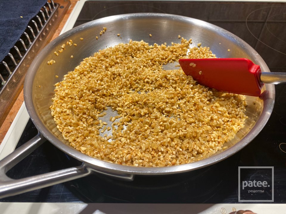 Картофельный суп с булгуром, шампиньонами и свиными языками - Шаг 8