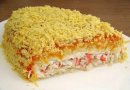 Крабовый слоеный салат