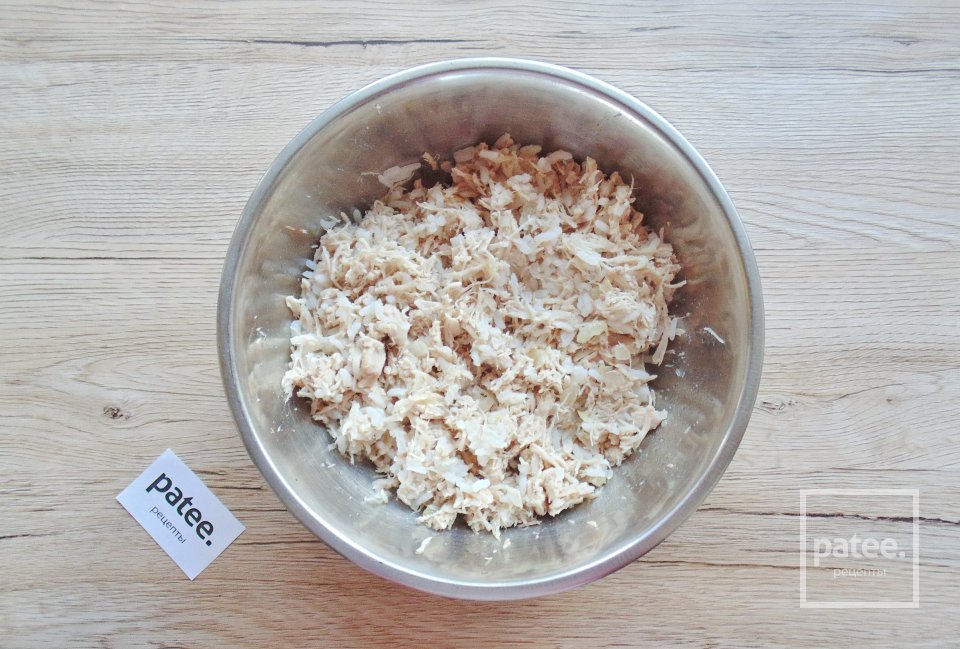 Блинчики с отварной индейкой и рисом - Шаг 4