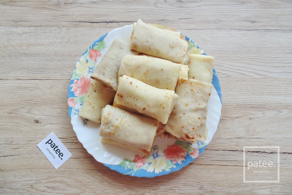 Блинчики с отварной индейкой и рисом - Шаг 12