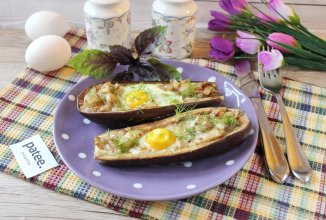 Баклажаны с яйцом и сыром в духовке