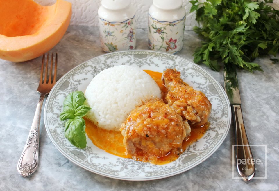 Курица в тыквенном соусе - Шаг 12