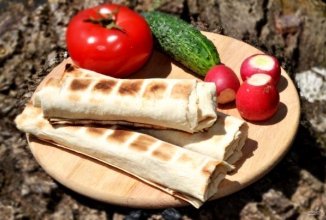 Лаваш с сулугуни на мангале 🫓