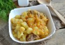 Цветная капуста с мясом и картошкой
