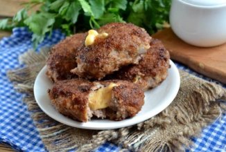 Котлеты из фарша с начинкой 👍🏼