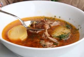 Картофельный суп на говяжьем бульоне 🍲