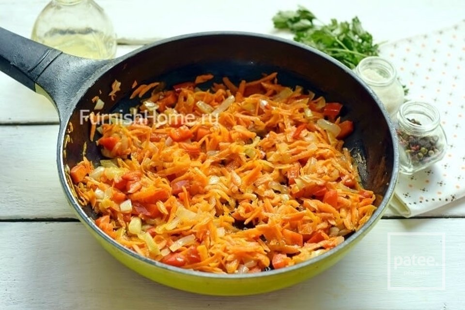 Томатный суп с баклажанами и копчёностями 🍲 - Шаг 7