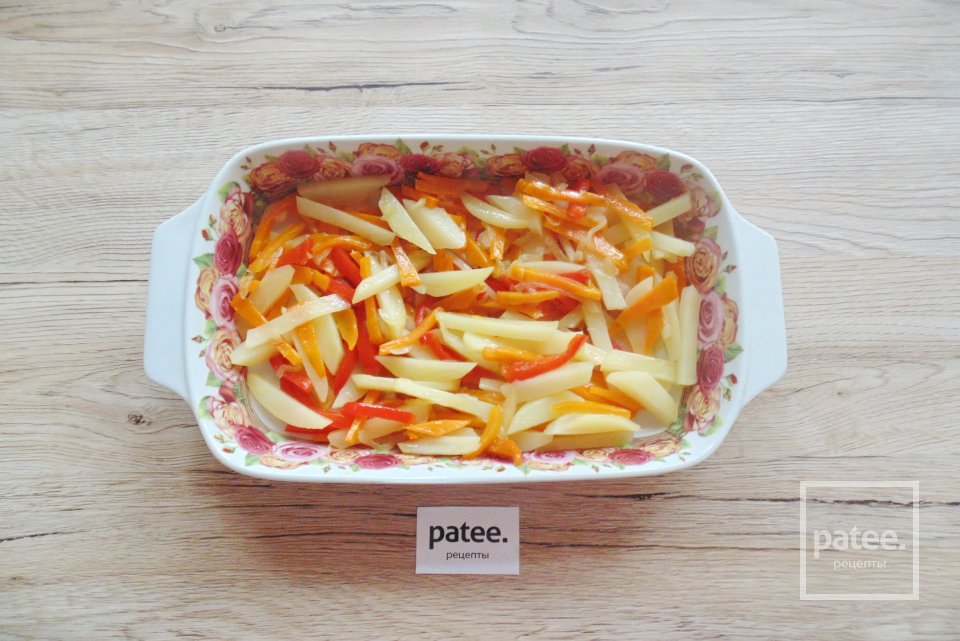 Морской окунь с овощами в духовке - Шаг 6