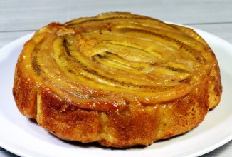 Пирог с карамельными бананами