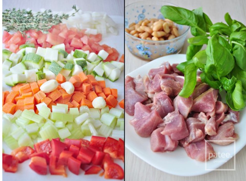 Диетический суп-гуляш, с овощами и индейкой 🍲 - Шаг 2