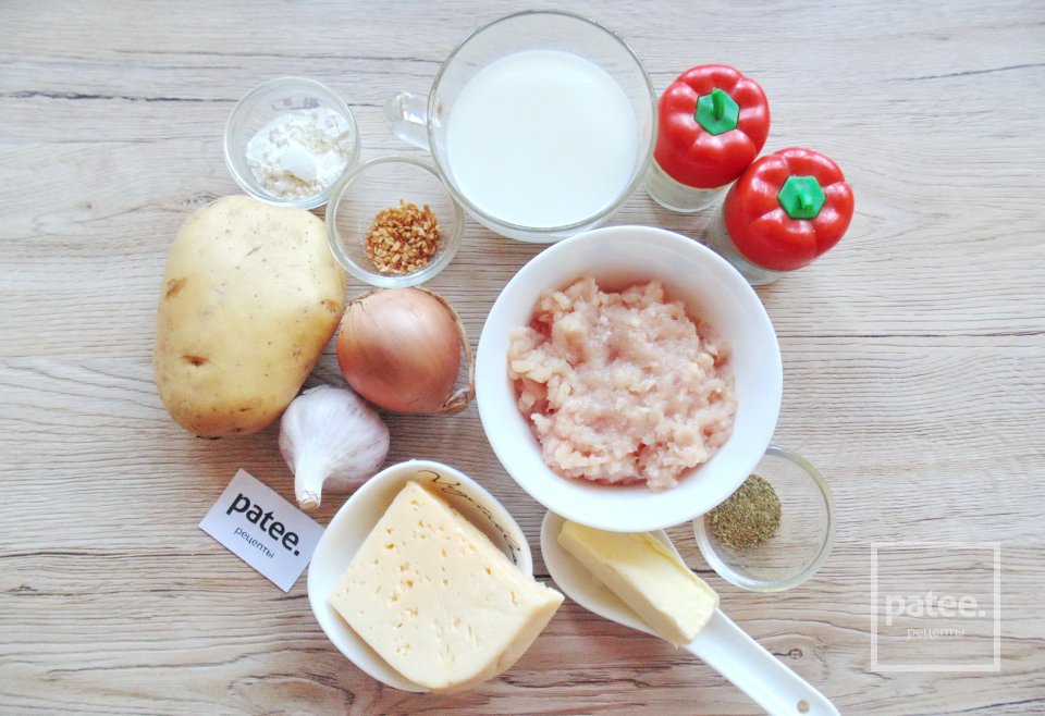 Картофель с мясным фаршем в духовке - Шаг 1