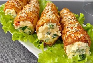 Куриные трубочки с начинкой