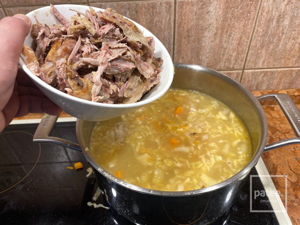 Щи из утиных крыльев с кислой капустой - Шаг 11