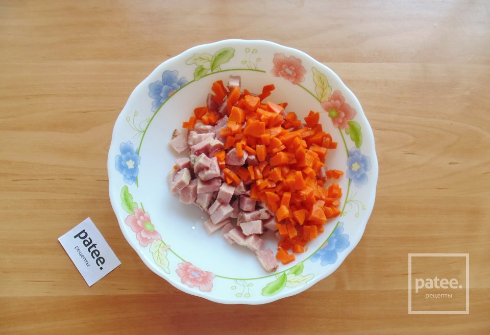 Салат с ветчиной и кукурузой - Шаг 3