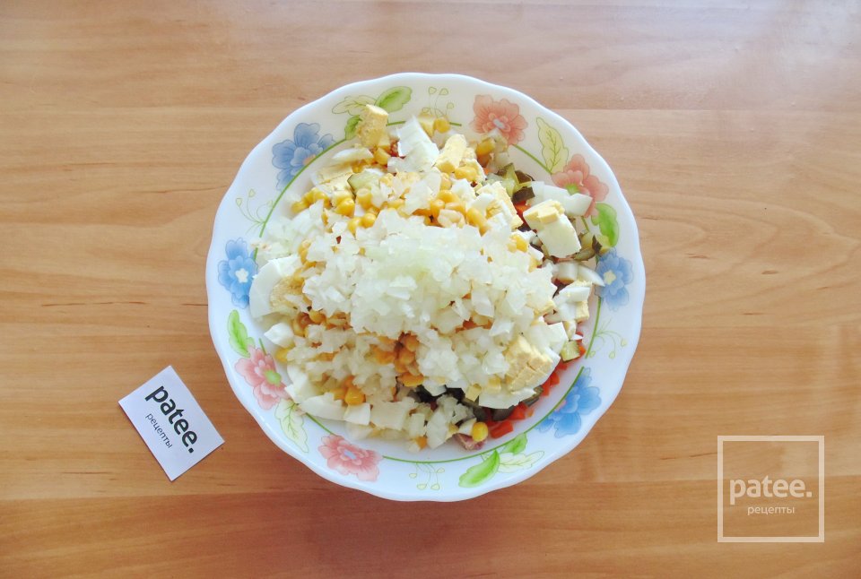 Салат с ветчиной и кукурузой - Шаг 7