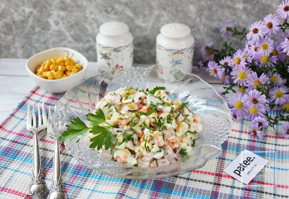 Салат с ветчиной и кукурузой - Шаг 11