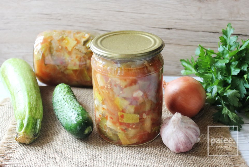 Салат с кабачками и капустой на зиму - Шаг 12