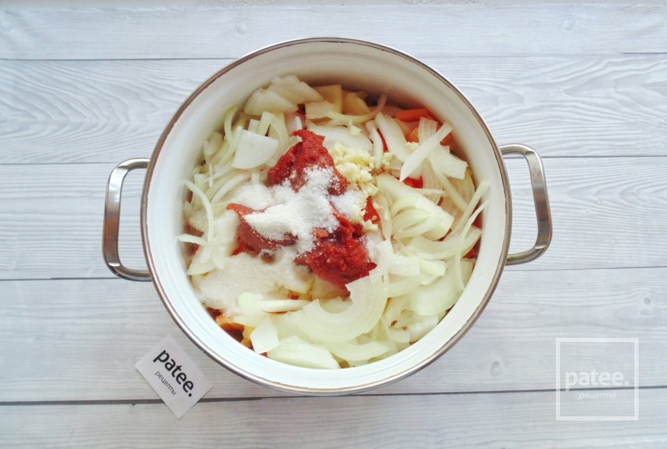 Лечо с кабачком и луком на зиму - Шаг 7