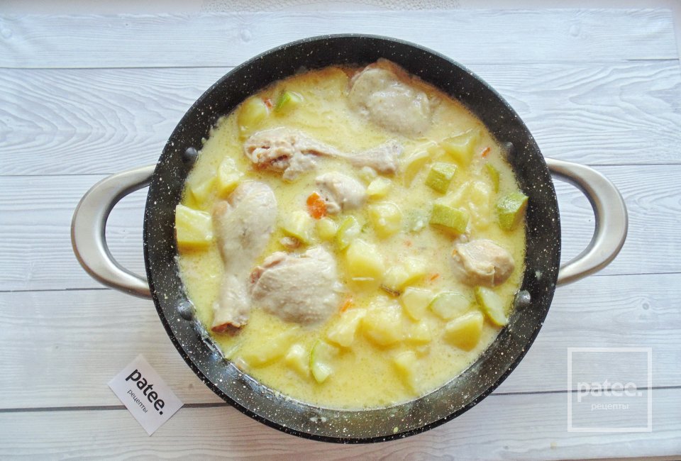 Курица с картофелем в сырном соусе - Шаг 9
