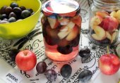 Компот из яблок и слив на зиму
