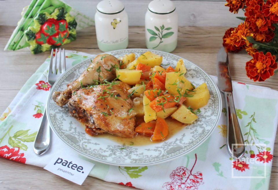 Жаркое из курицы с тыквой в рукаве - Шаг 10