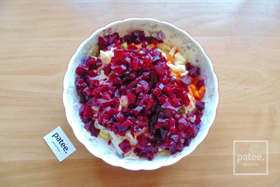 Винегрет с яблоком - Шаг 8