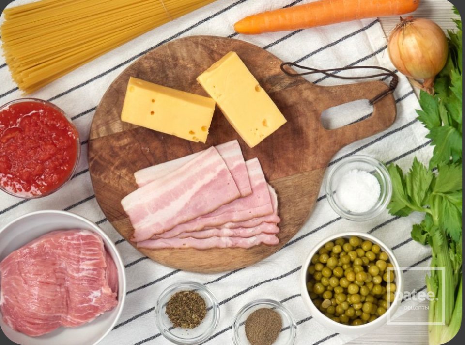 Спагетти со свининой 🍝 - Шаг 1