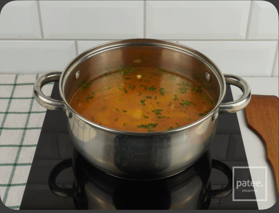 Куриный суп с рисом и томатной пастой 🍲 - Шаг 9